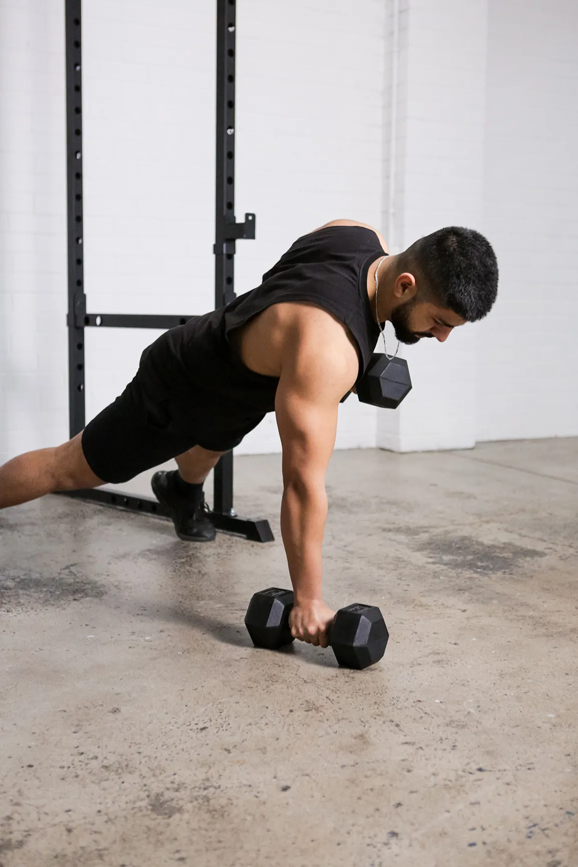 12.5kg Body Iron Commercial Rubber Hex Dumbbell Pair