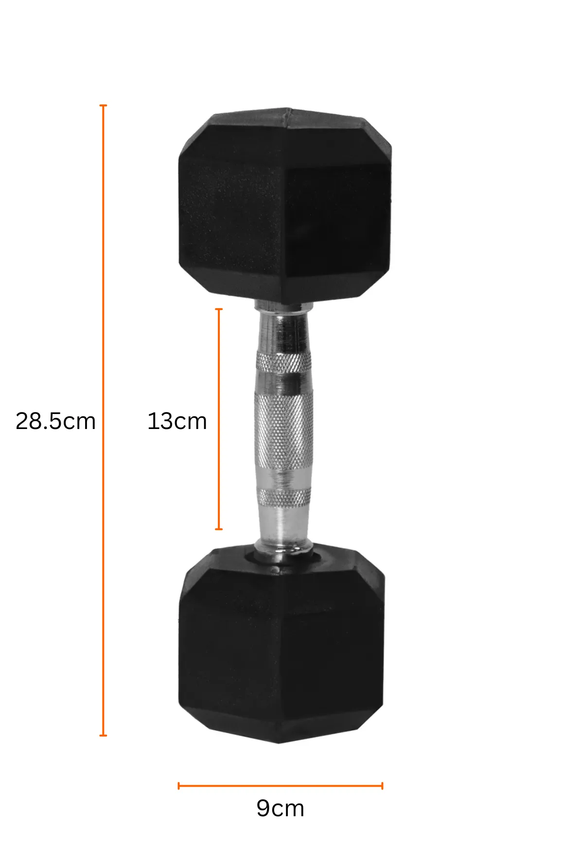 5kg Body Iron Commercial Rubber Hex Dumbbell Pair