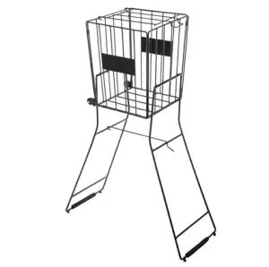 AMB Sports 72 Tennis Ball Pick up Hopper Portable Tennis Ball Stand with Basket