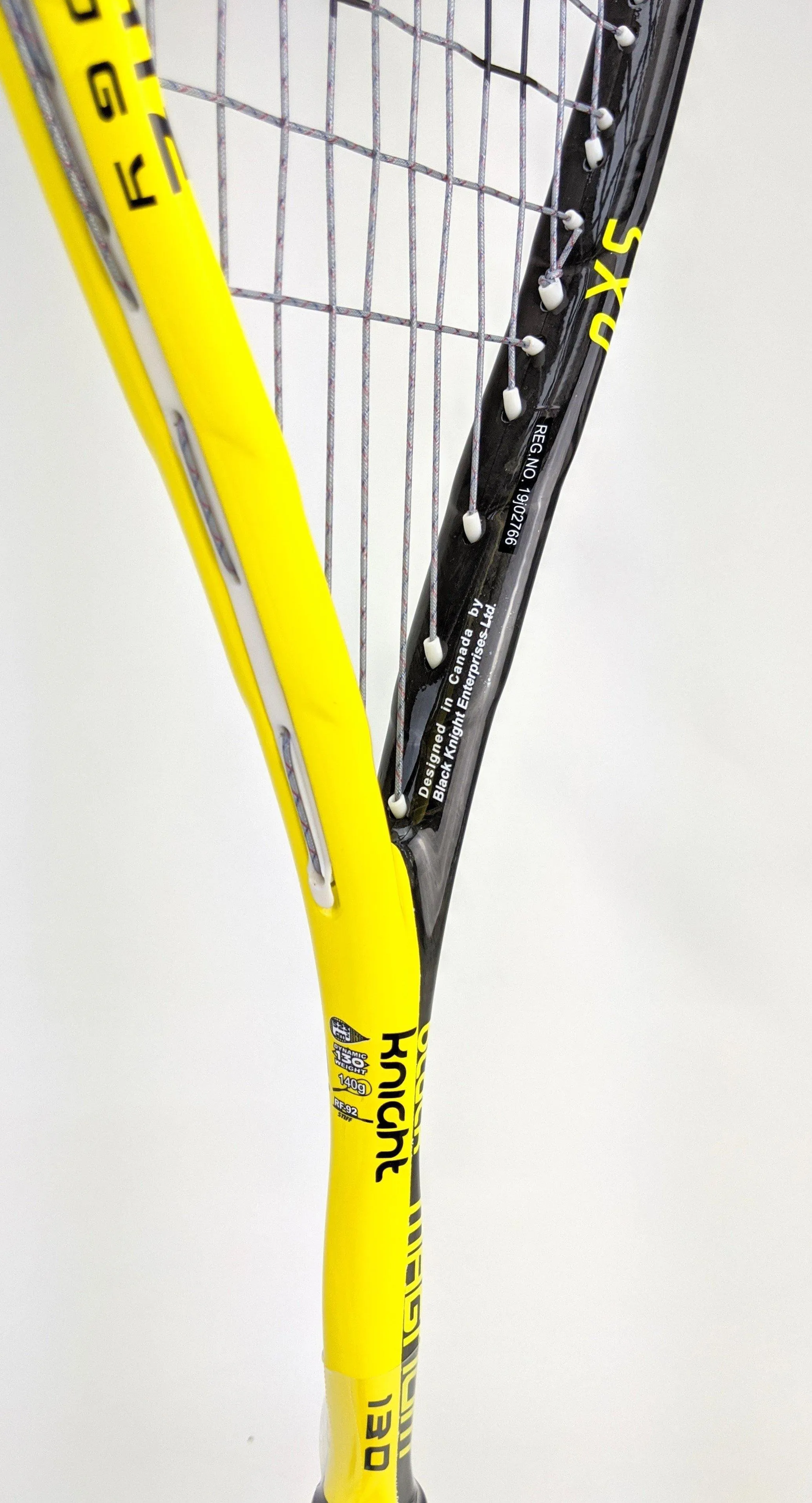Black Knight NXS Magnum 130 Black/Yellow Squash Racquet