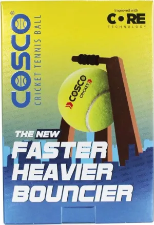 Cosco Light Cricket Tennis Ball (Pack of 6) | KIBI Sports