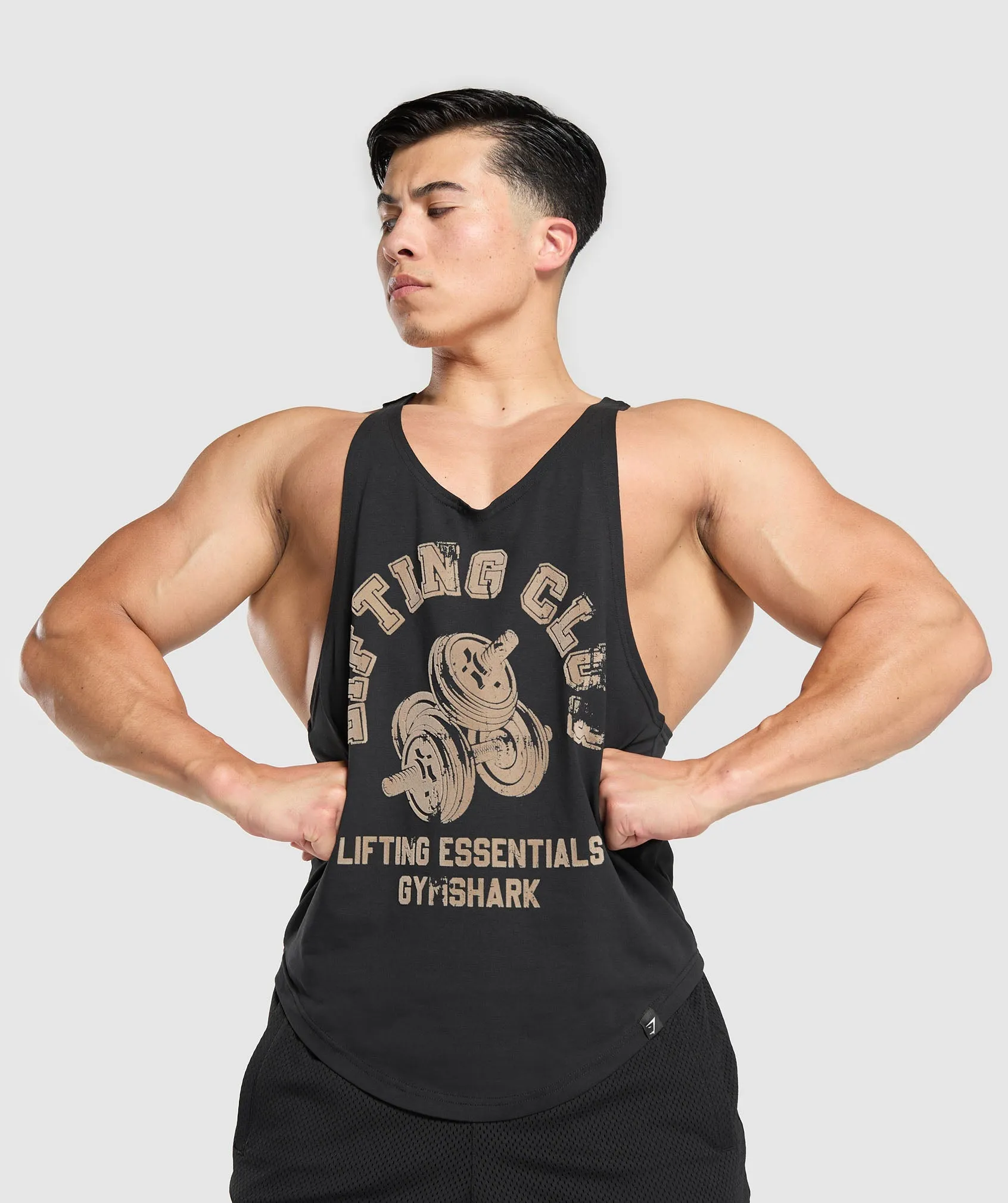 Gymshark Dumbbells Stringer - Black