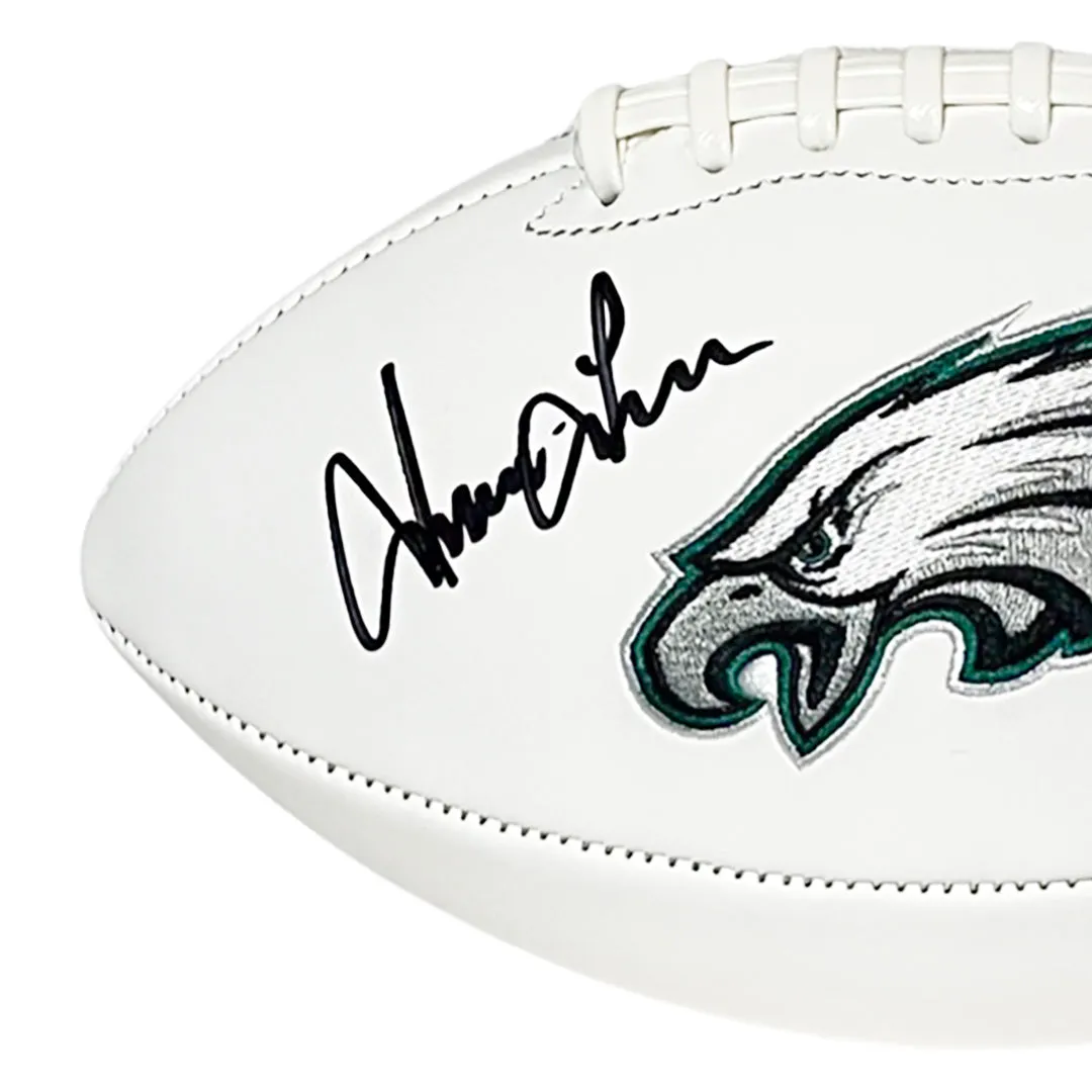 Irving Fryar Signed Philadelphia Eagles Official NFL Team Logo White Football (Beckett)