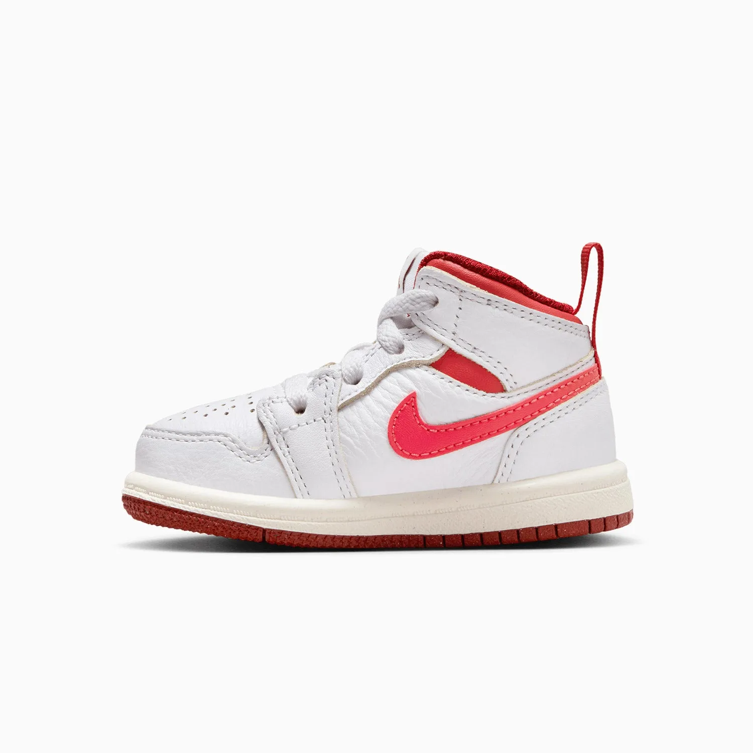 Kid's Air Jordan 1 Mid SE "White Dune Red" Toddlers
