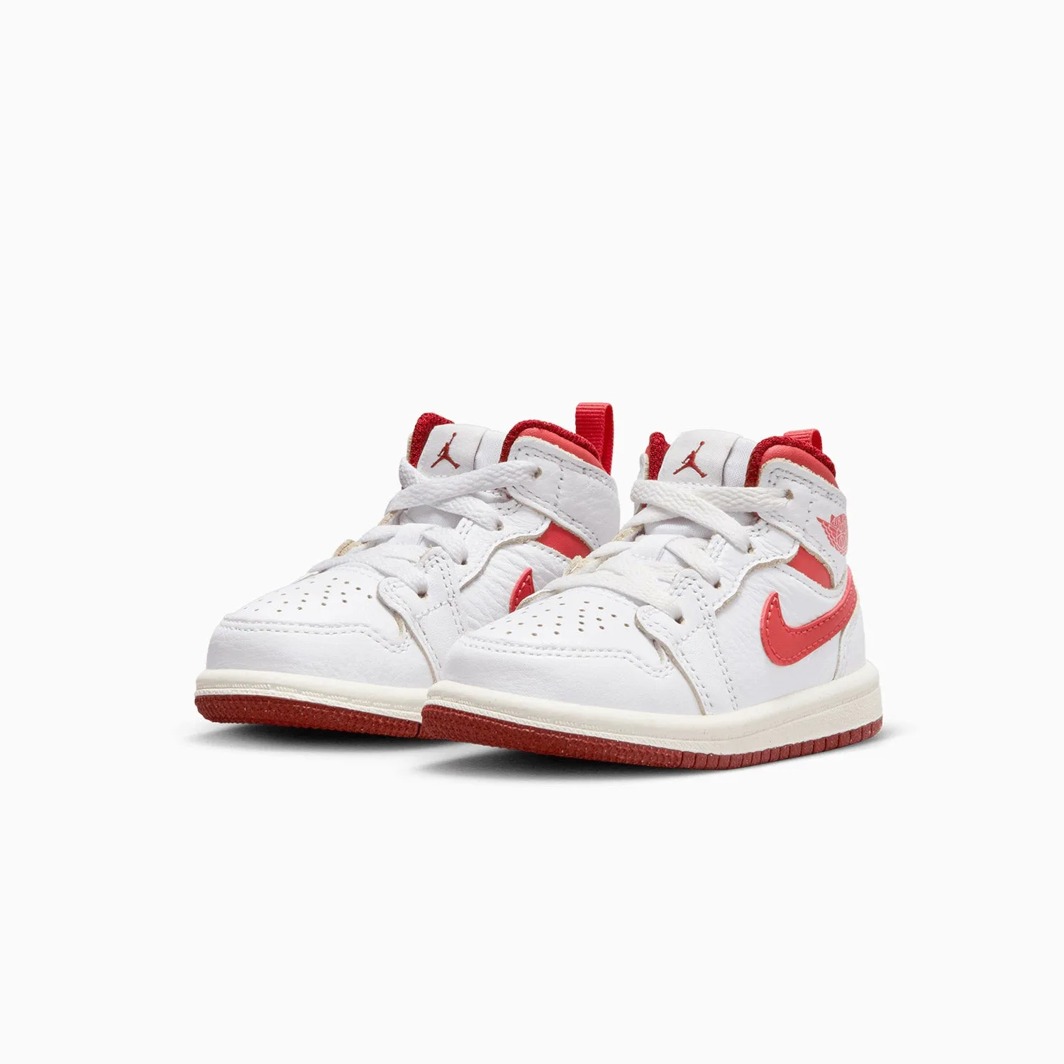 Kid's Air Jordan 1 Mid SE "White Dune Red" Toddlers