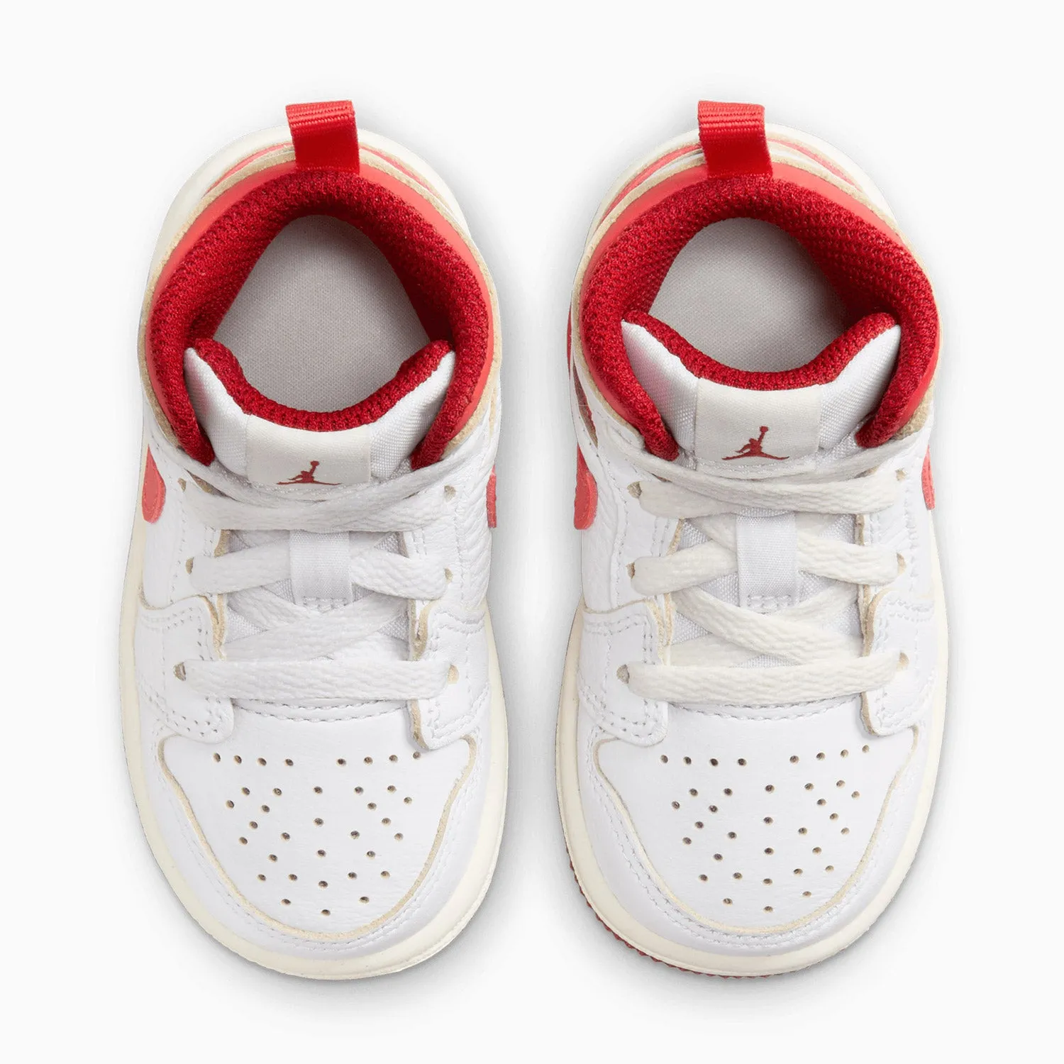 Kid's Air Jordan 1 Mid SE "White Dune Red" Toddlers