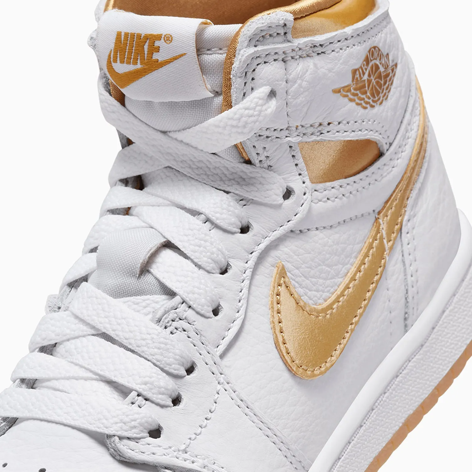 Kid's Air Jordan 1 Retro High OG "Metallic Gold" Pre School