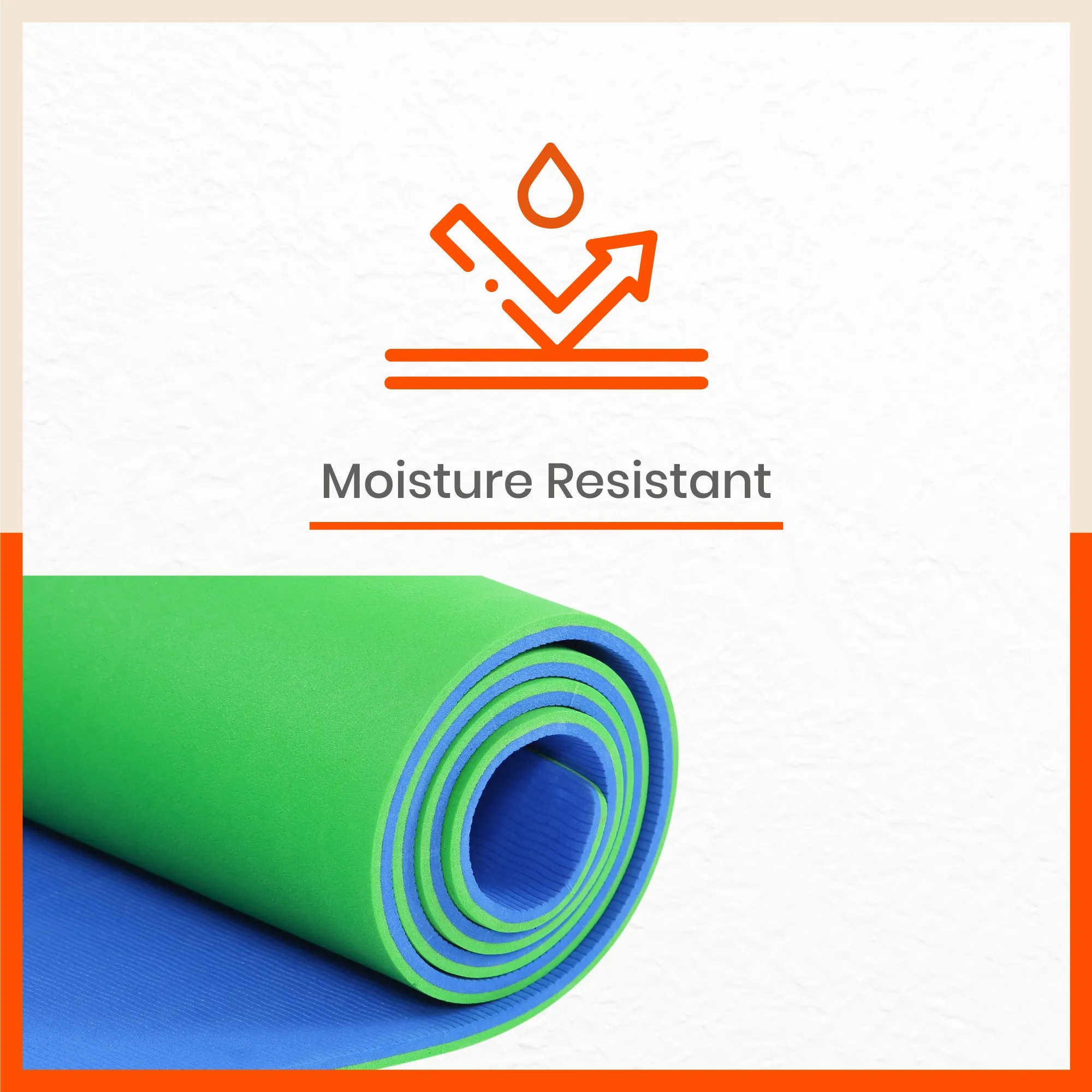 Kriya Classic Yoga Mat | Ink Blue & Lime Green (Size: 24” x 72” Thickness: 8mm)