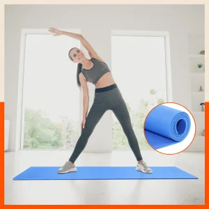 Moksh Premium Yoga Mat | Ink Blue & Sky Blue (Size: 24” x 72” Thickness: 6mm)