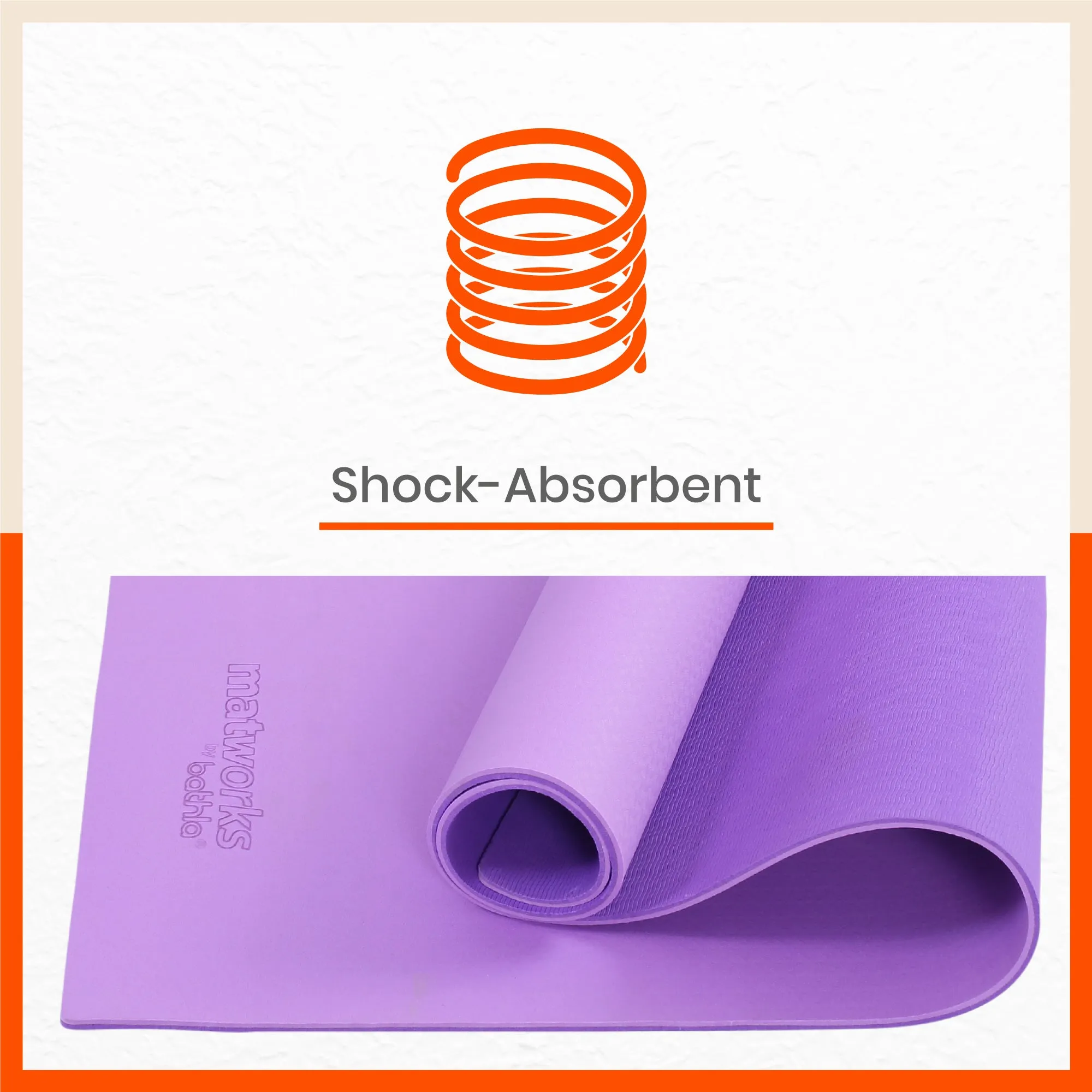 Moksh Premium Yoga Mat | Purple & Mauve (Size: 24” x 72” Thickness: 8mm)