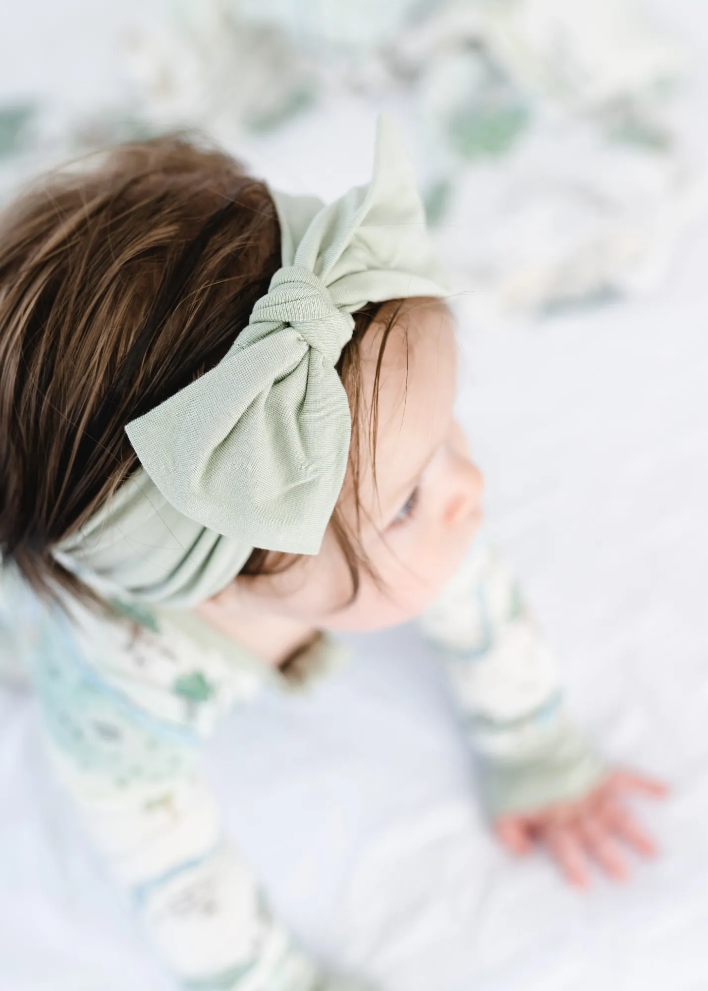 Moss Green Hair Bow (Hundred Acre Woods Collection)
