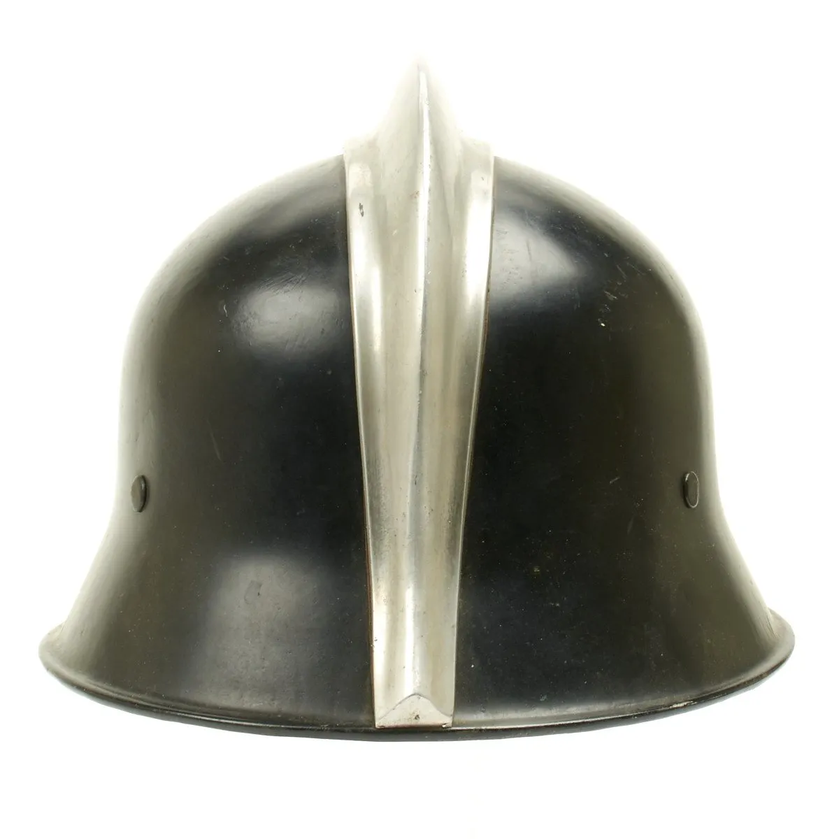 Original German WWII M1934 Fire Police Helmet with Aluminum Comb - Feuerwehr Helmet
