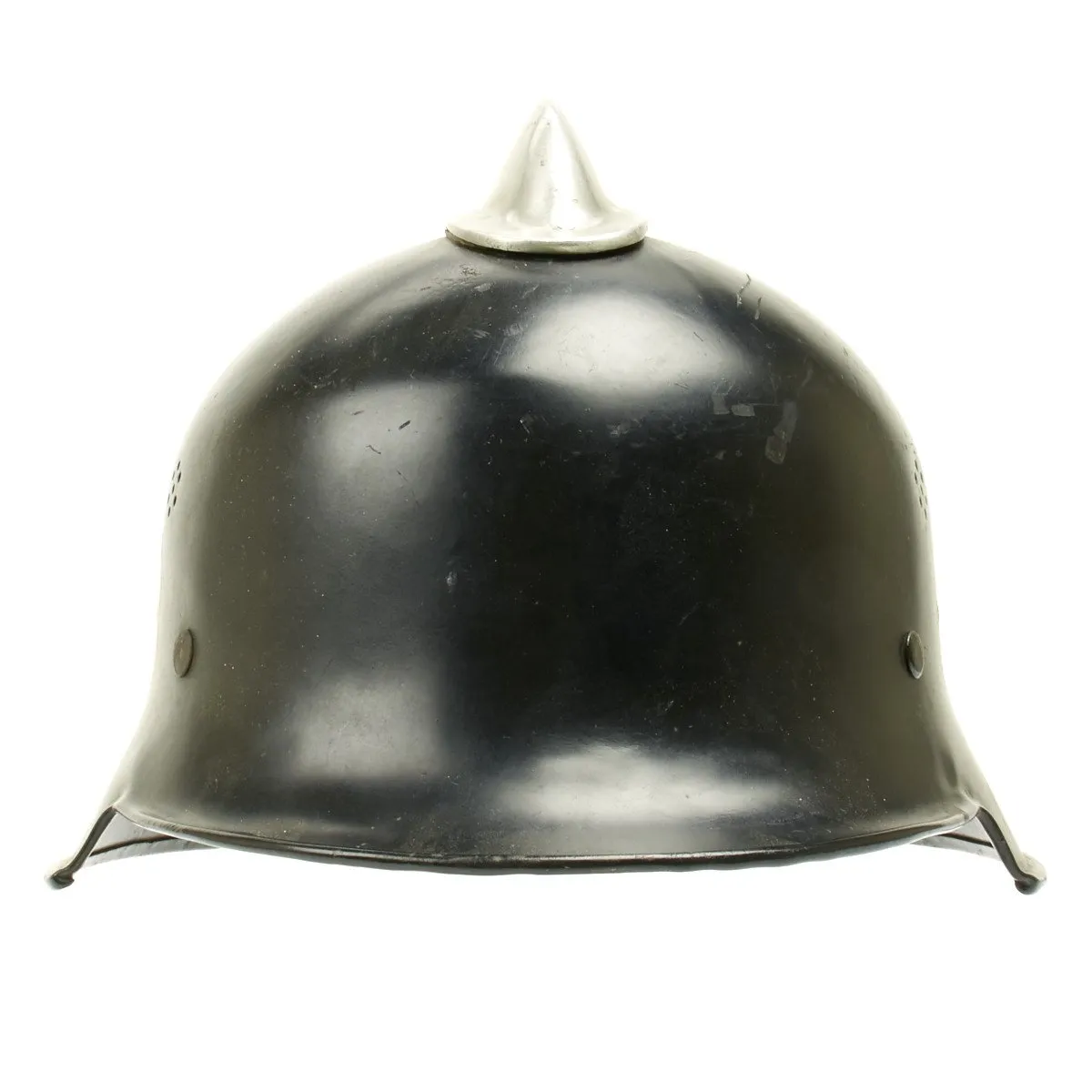 Original German WWII M1934 Fire Police Helmet with Aluminum Comb - Feuerwehr Helmet