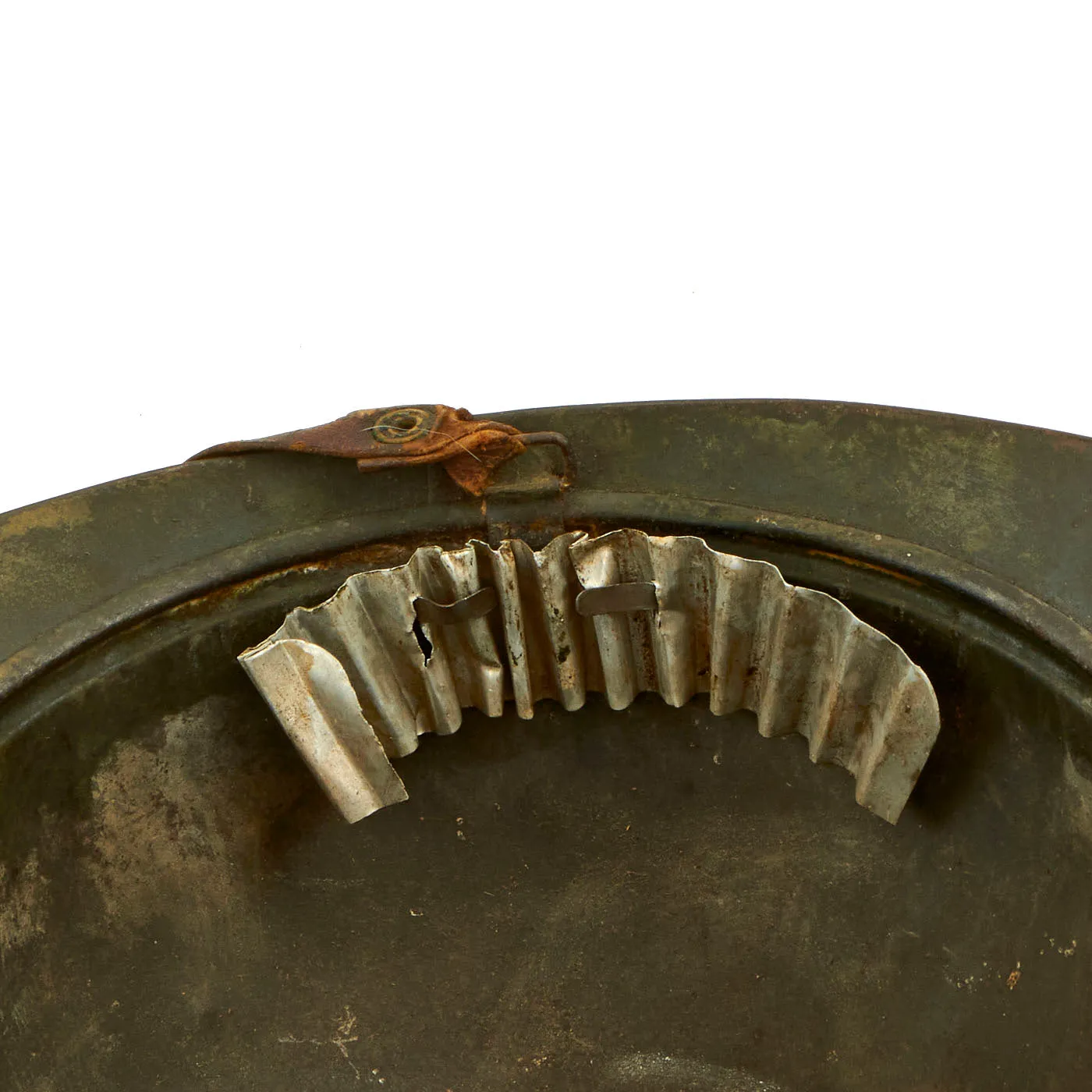 Original Rare Russian WWI 1st Issue M-1915 French Adrian Helmet with Russian Plate