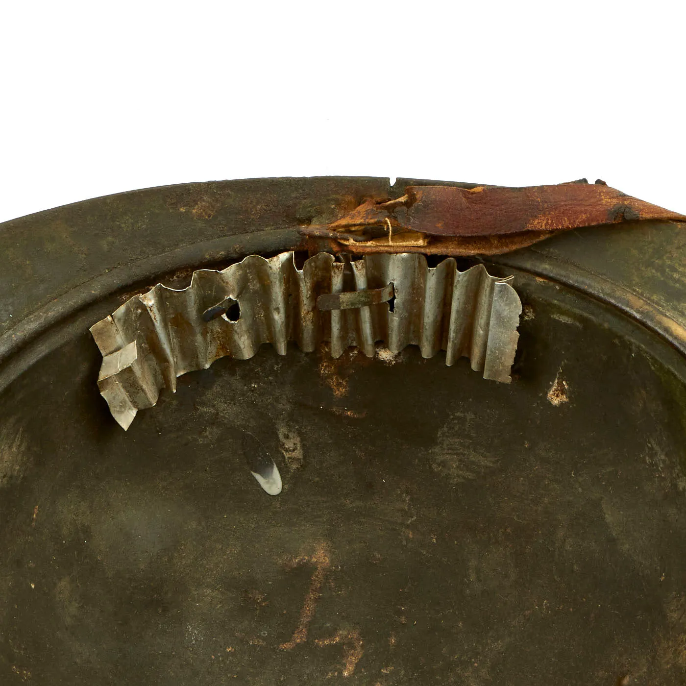 Original Rare Russian WWI 1st Issue M-1915 French Adrian Helmet with Russian Plate
