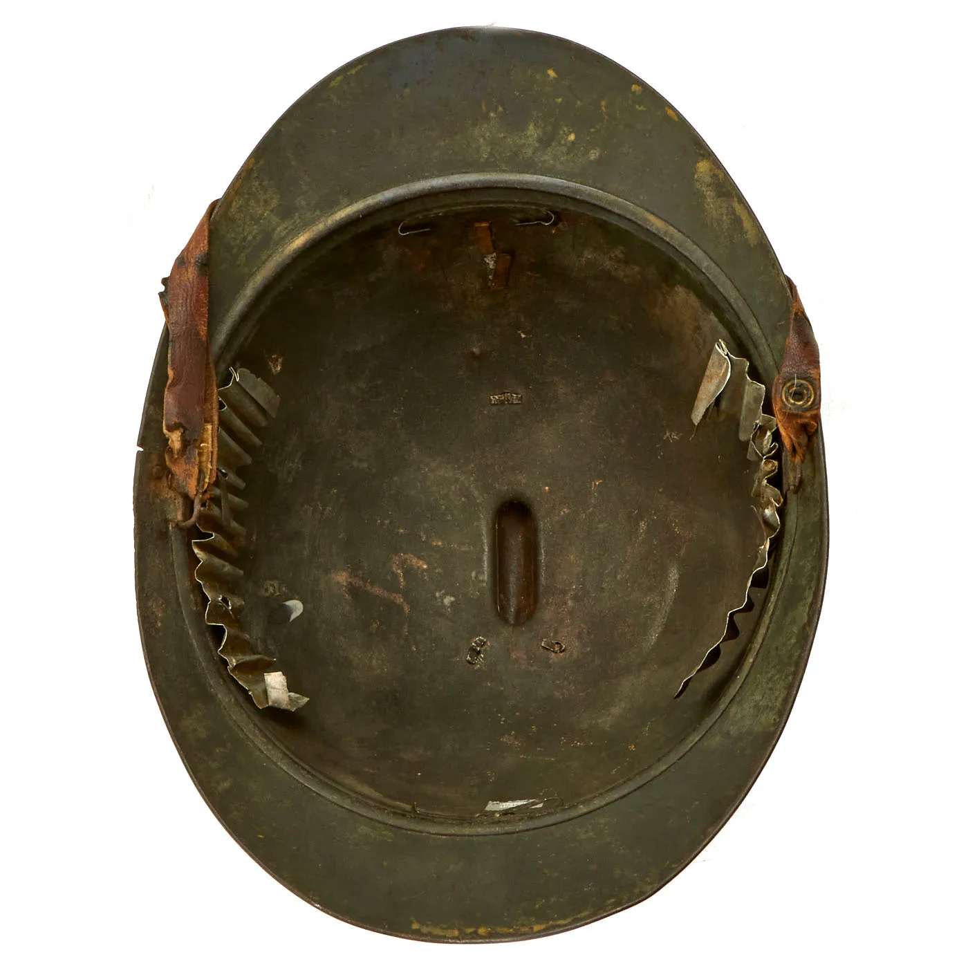 Original Rare Russian WWI 1st Issue M-1915 French Adrian Helmet with Russian Plate