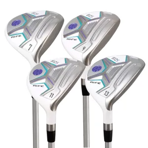 Rife Golf 812s New Offset #7   #9  #11  #13 Lady Fairway Metal Wood RH Clubs Set Premium Ultra Forgiving Ladies Flex Graphite Shaft with Tour Velvet Grip   Headcovers