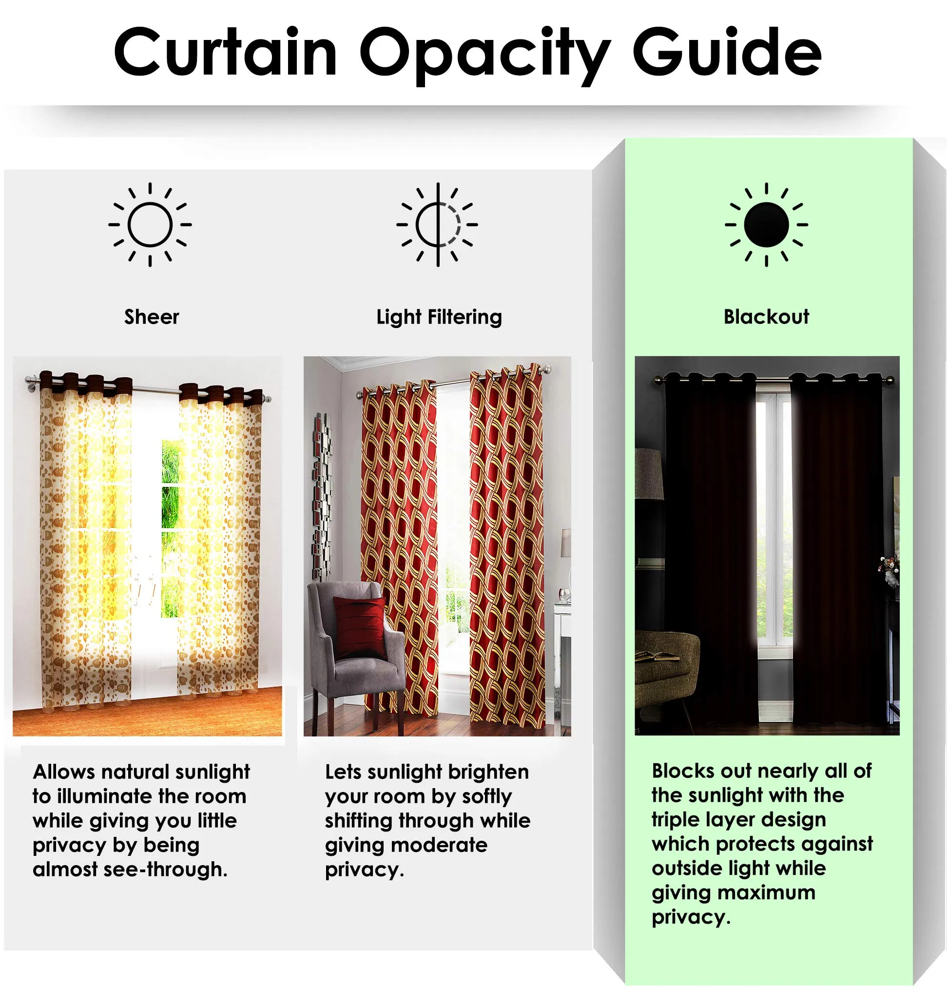 Story@Home Blackout Curtains 5 feet Long Set of 1 Room Darkening Window Curtain Plain, Maroon