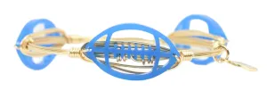 The Acrylic Football Bangle Bracelet - Blue