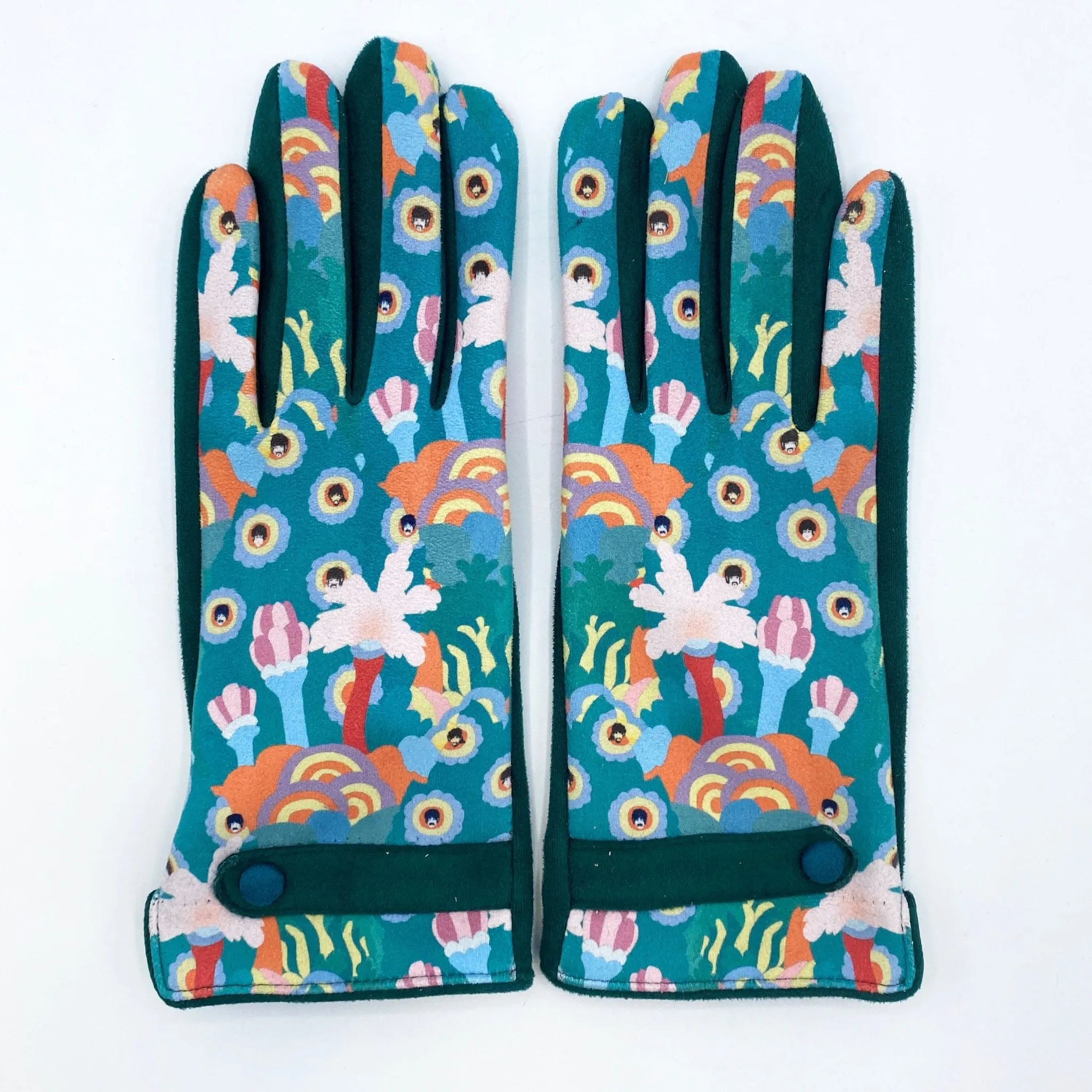 Retro Psychedelic-Patterned Gloves Inspired by The Beatles - Limited Edition