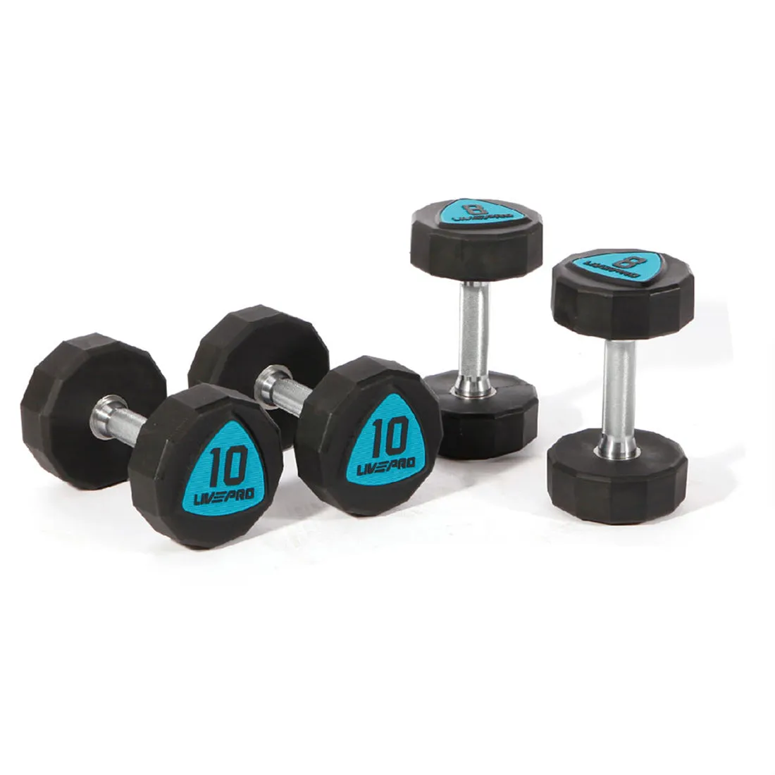 Urethane 12-Sided Dumbbells (2kg to 16kg) Set