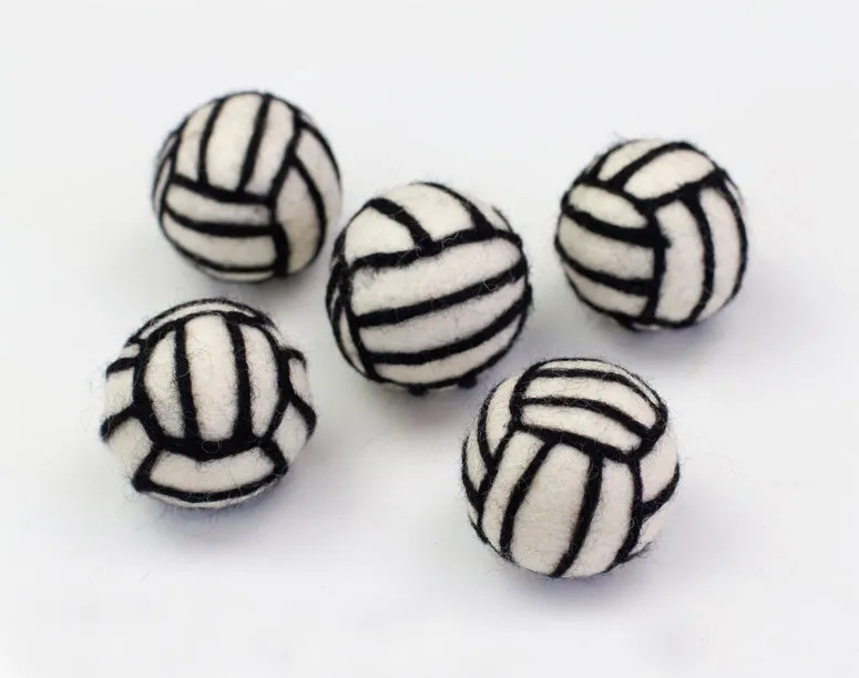 Volleyball Felt Shapes- Set of 3 or 5