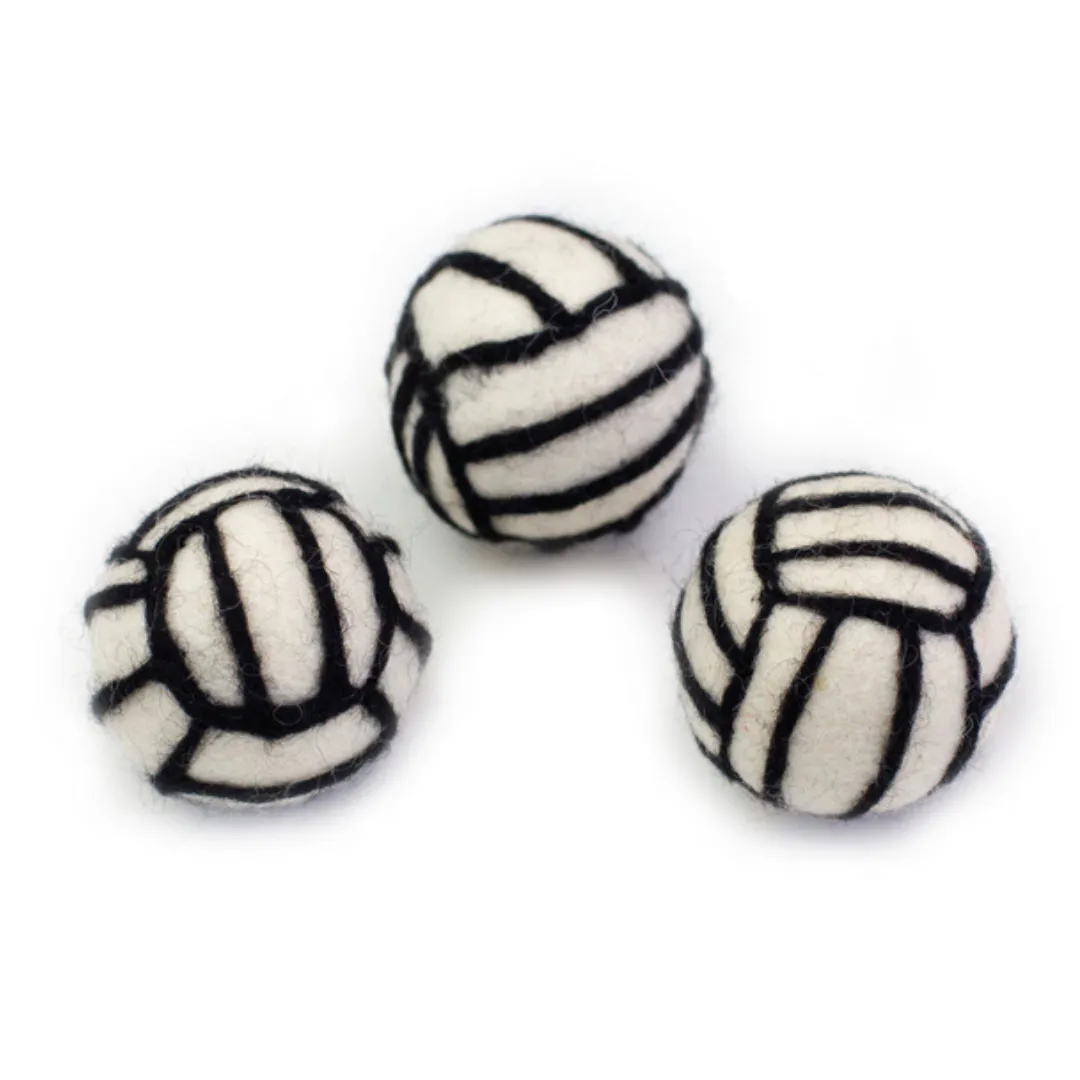 Volleyball Felt Shapes- Set of 3 or 5