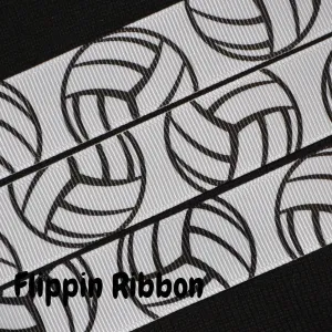 Volleyball Ribbon - 7/8 inch Printed Grosgrain