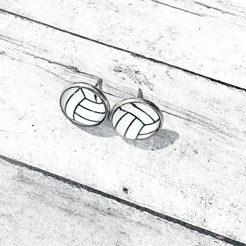 Volleyball Stud Earrings