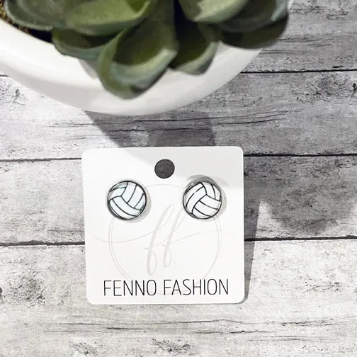 Volleyball Stud Earrings